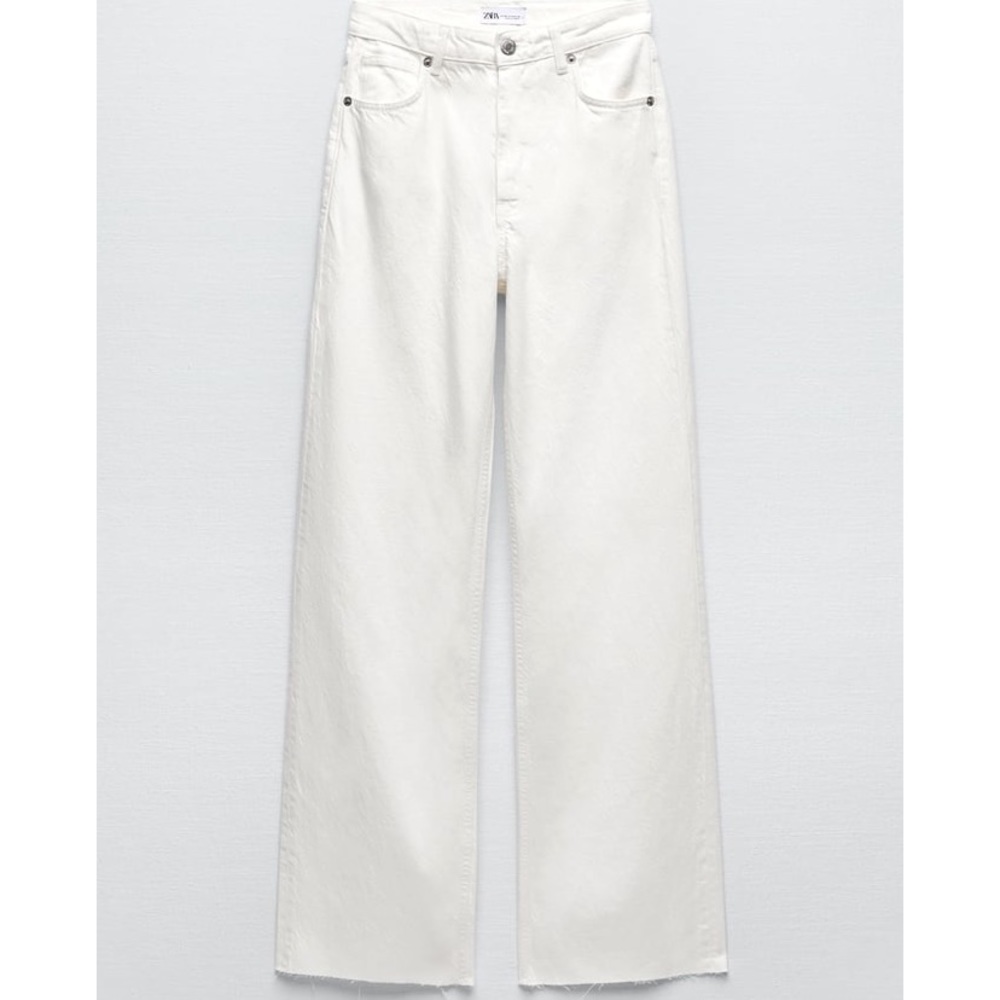 ZARA WHITE WIDE LEG JEANS